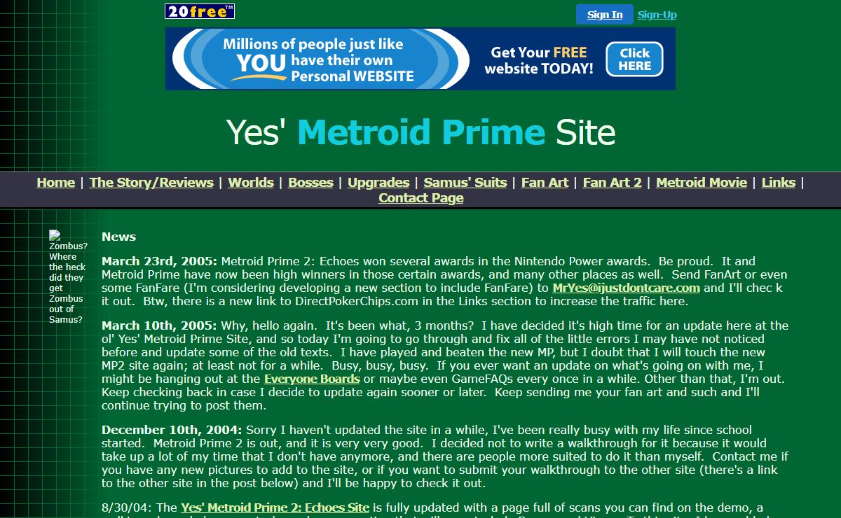 Games Web Page