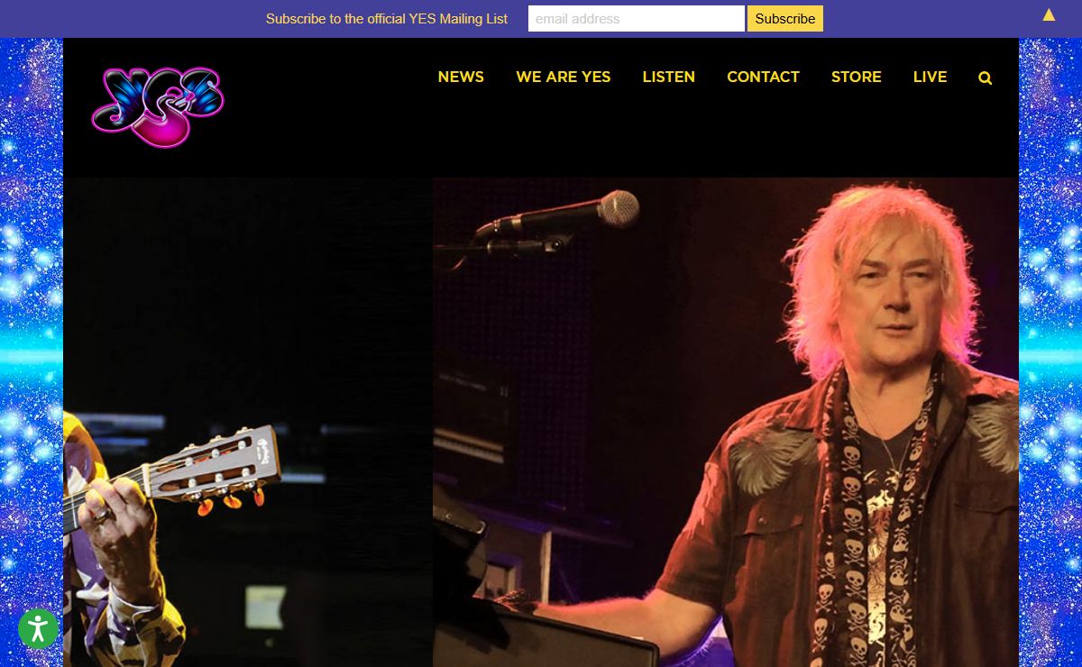 Official website for the progressive rock band YES