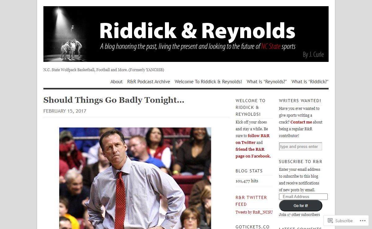 Riddick & Reynolds | N.C. State Wolfpack Basketball, Football and More. (Formerly YANCSSB)