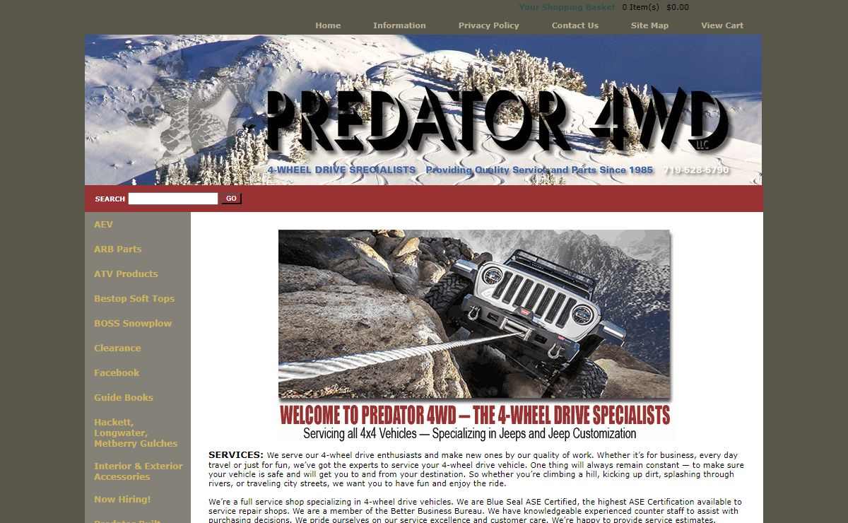 Predator 4WD - 4x4 Parts, Winchs, Suspensions, ARB, WARN, TeraFlex, ORV,JK,Rugged Ridge