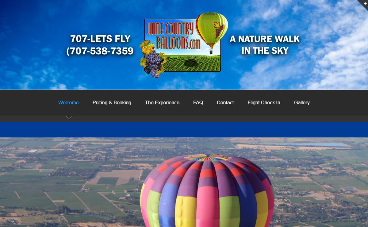 Welcome - Wine Country Balloons - Wine Country Balloons