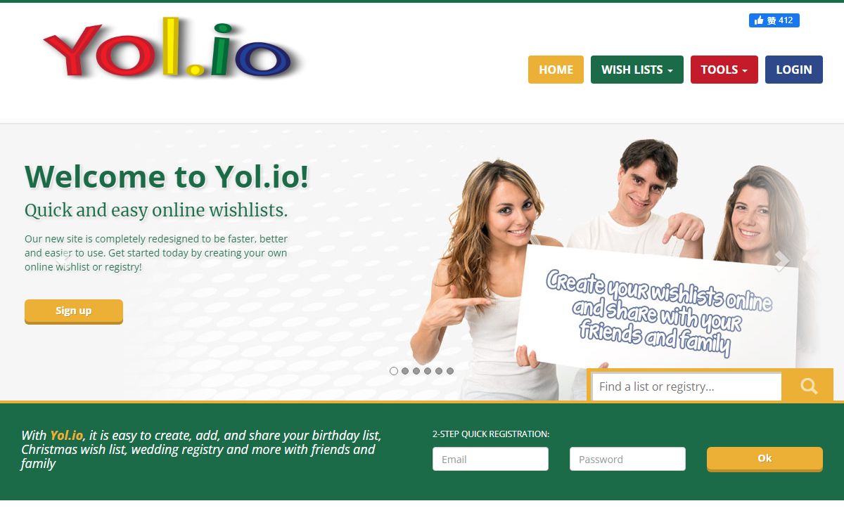 Yol.io .::. Create an online Christmas wish list, Birthday List, wedding registry, baby shower wish list and more