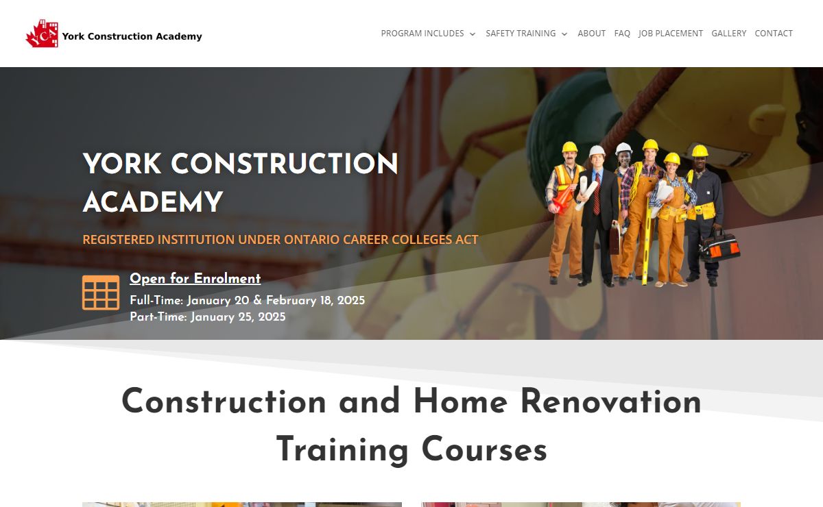 York Construction Academy 🛠️ Renovation Courses in GTA!