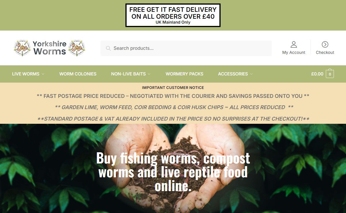 Yorkshire Worms | Your One Stop Worm Shop | Buy Earthworms for Sale UK