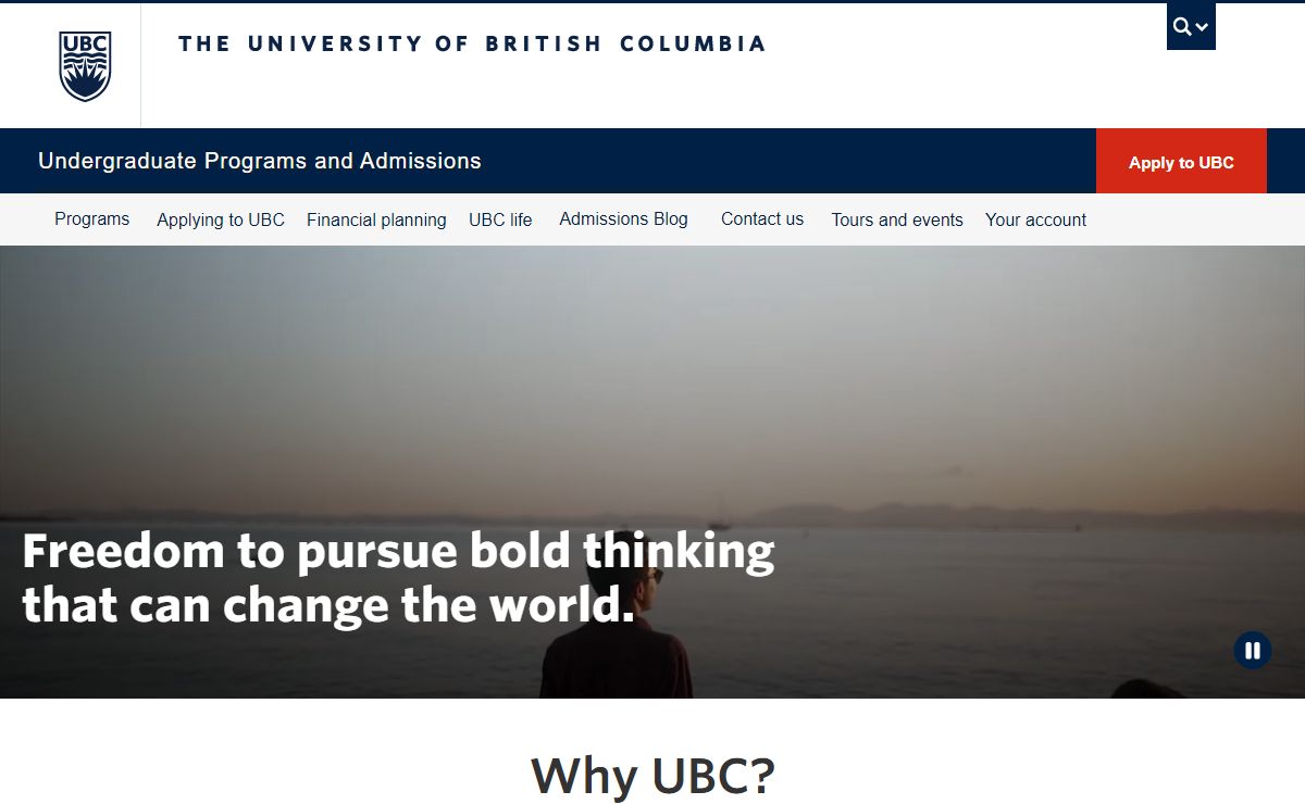 UBC Undergraduate Programs and Admissions