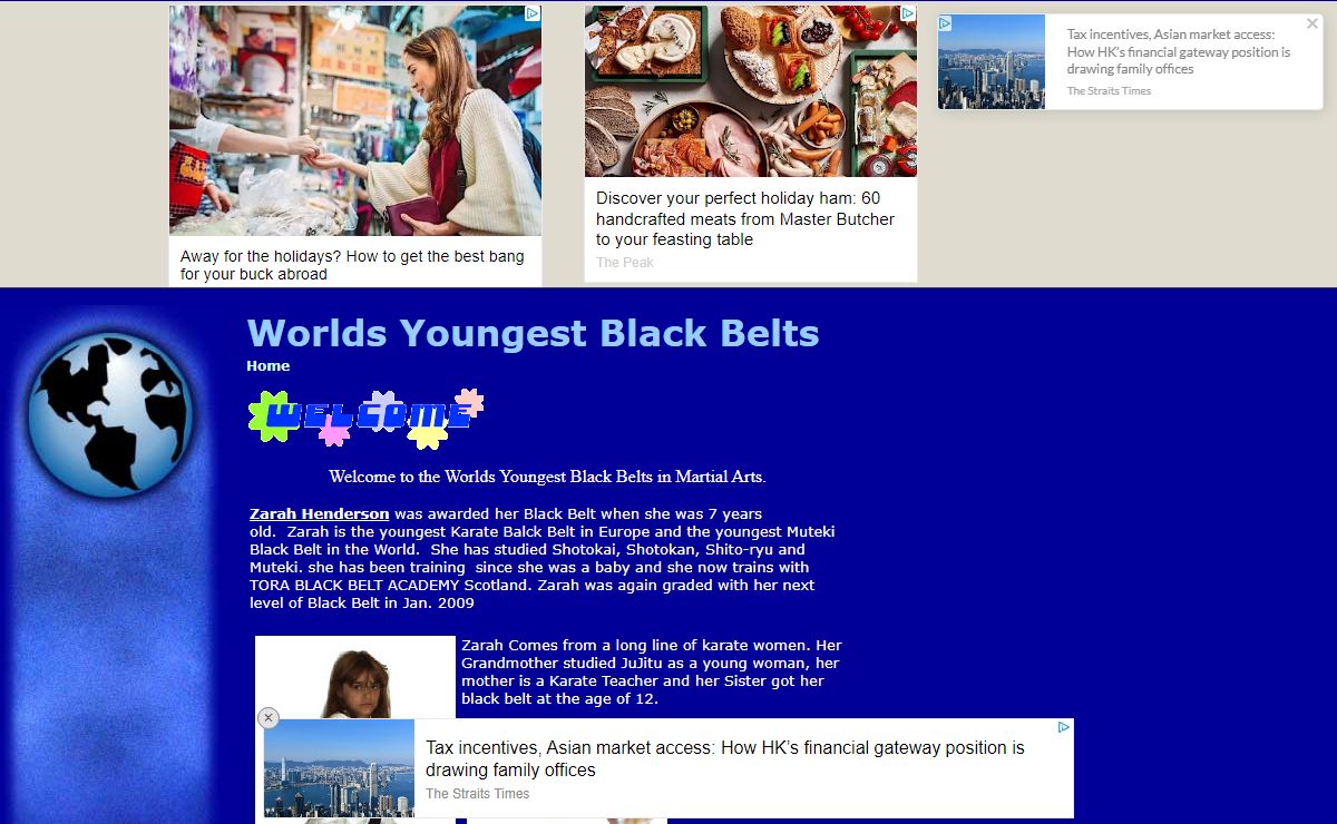 Worlds Youngest Black Belts