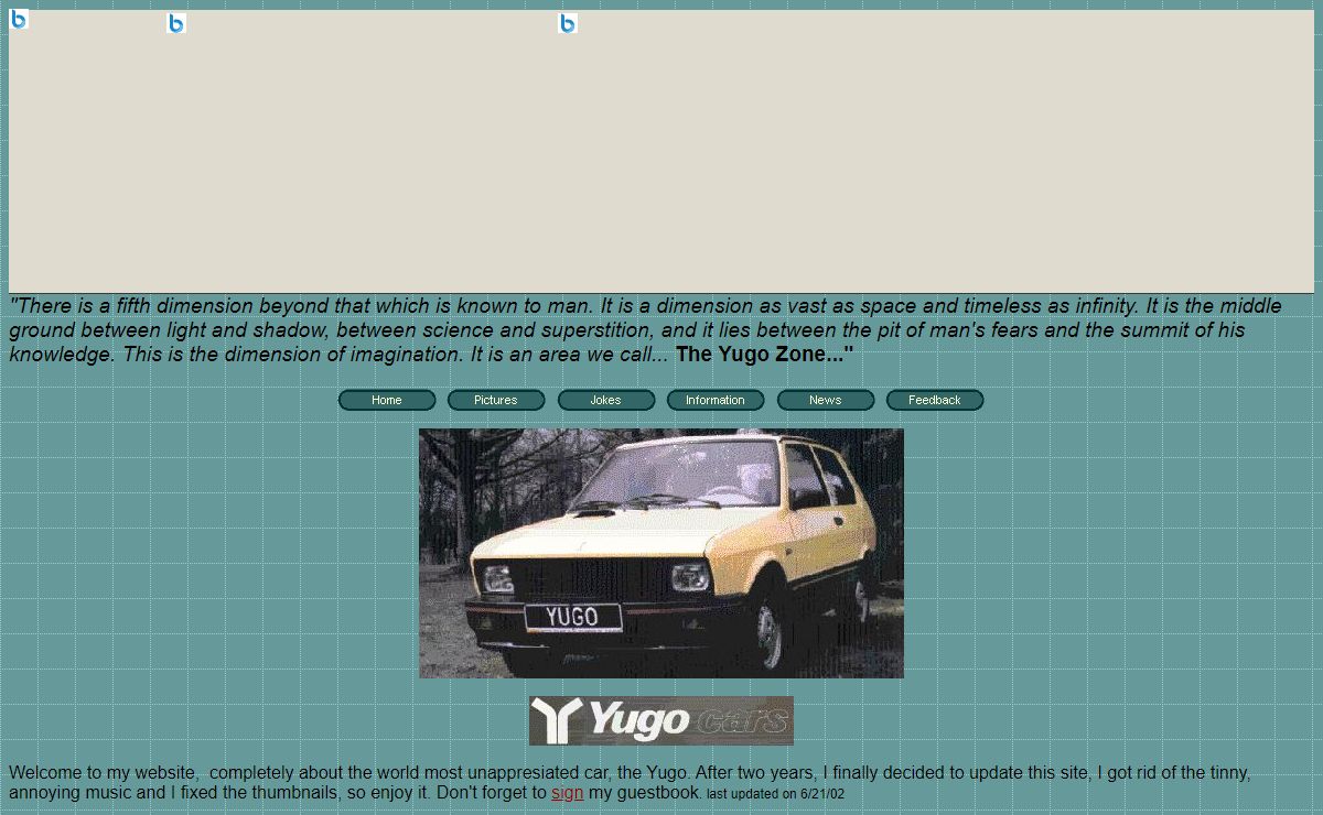 Rodney's Yugo Website
