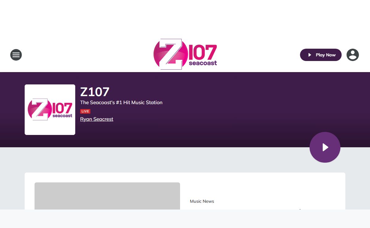 Z107 - The Seacoast's #1 Hit Music Station