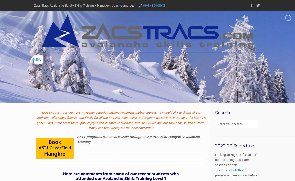 Zacs Tracs - Avalanche Training Courses for Sledders in Canada