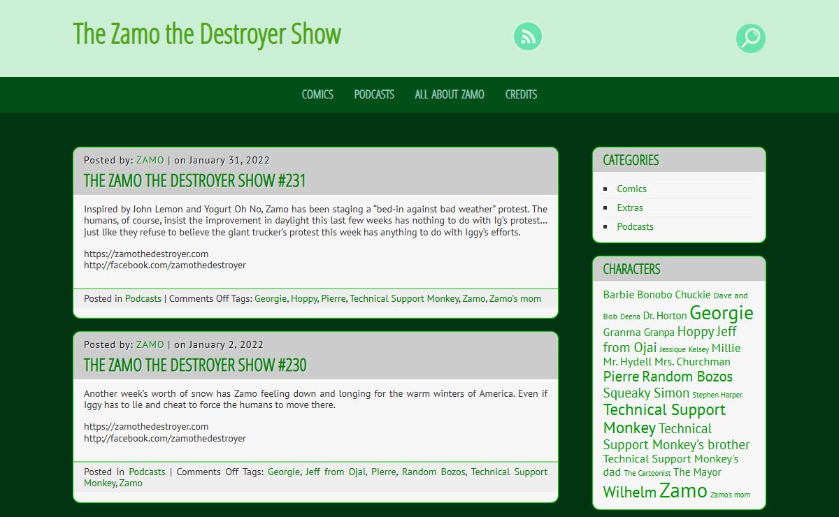 The Zamo the Destroyer Show – Comics and podcasts from the New Iguanacracy.