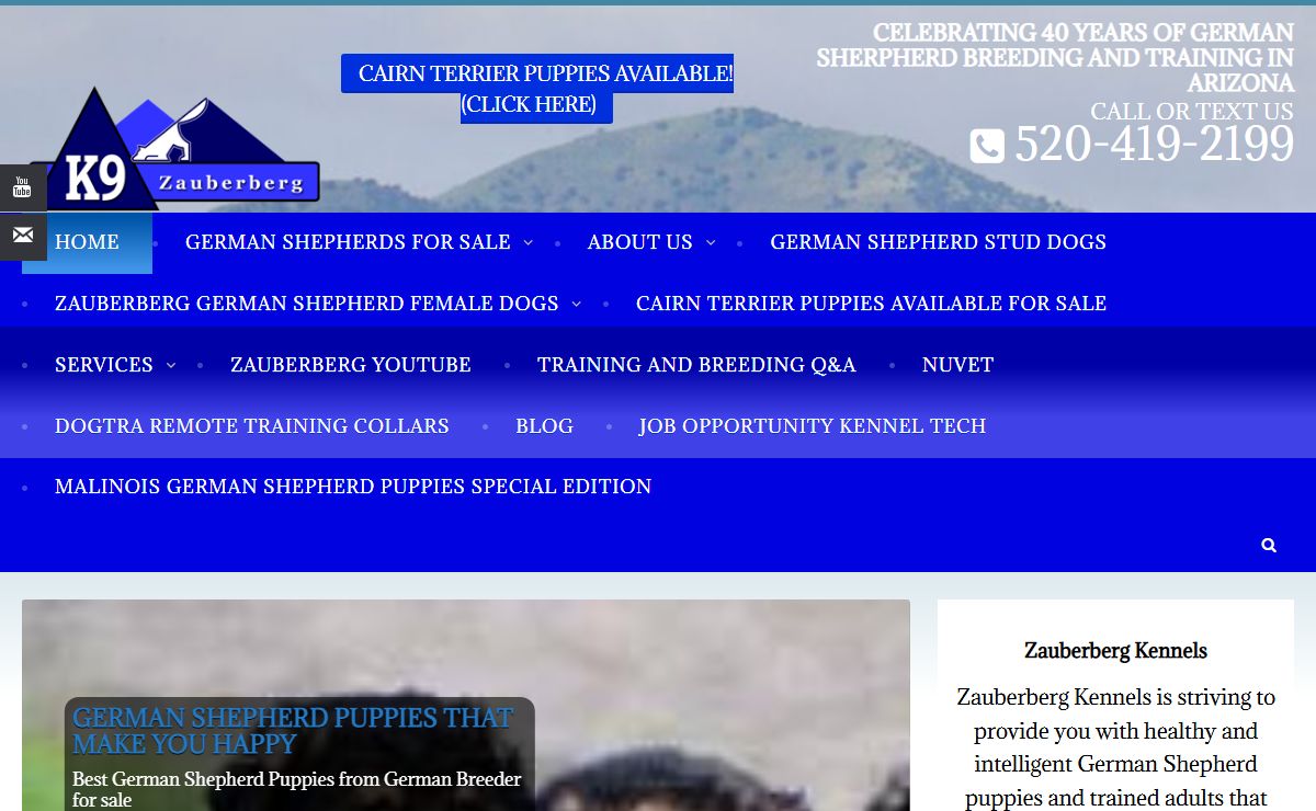 Welcome to ZAUBERBERG! - German Shepherd breeder and trainer based in Arizona - Zauberberg Kennels German Shepherd puppies and adults for sale in Arizona