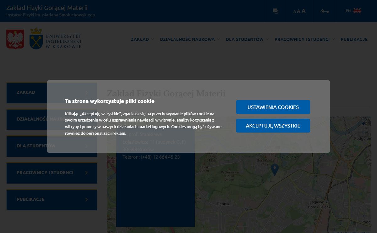 Zakład Fizyki Gorącej Materii - Instytut Fizyki im. Mariana Smoluchowskiego