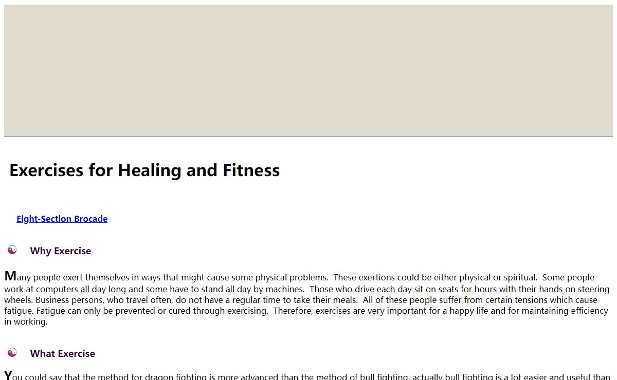 Exercise for Healing and Fitness