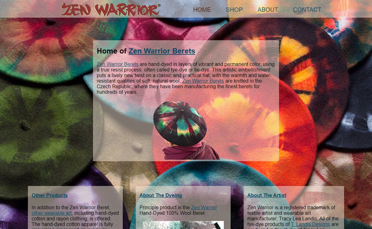 Wearable Art: Practical Clothing Featuring The Zen Warrior Hand-dyed Wool Beret & Other Natural Fiber Apparel