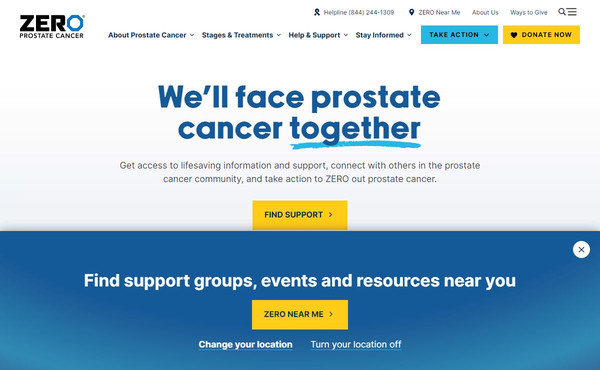 ZERO Prostate Cancer Connects People to Lifesaving Support | ZERO Prostate Cancer