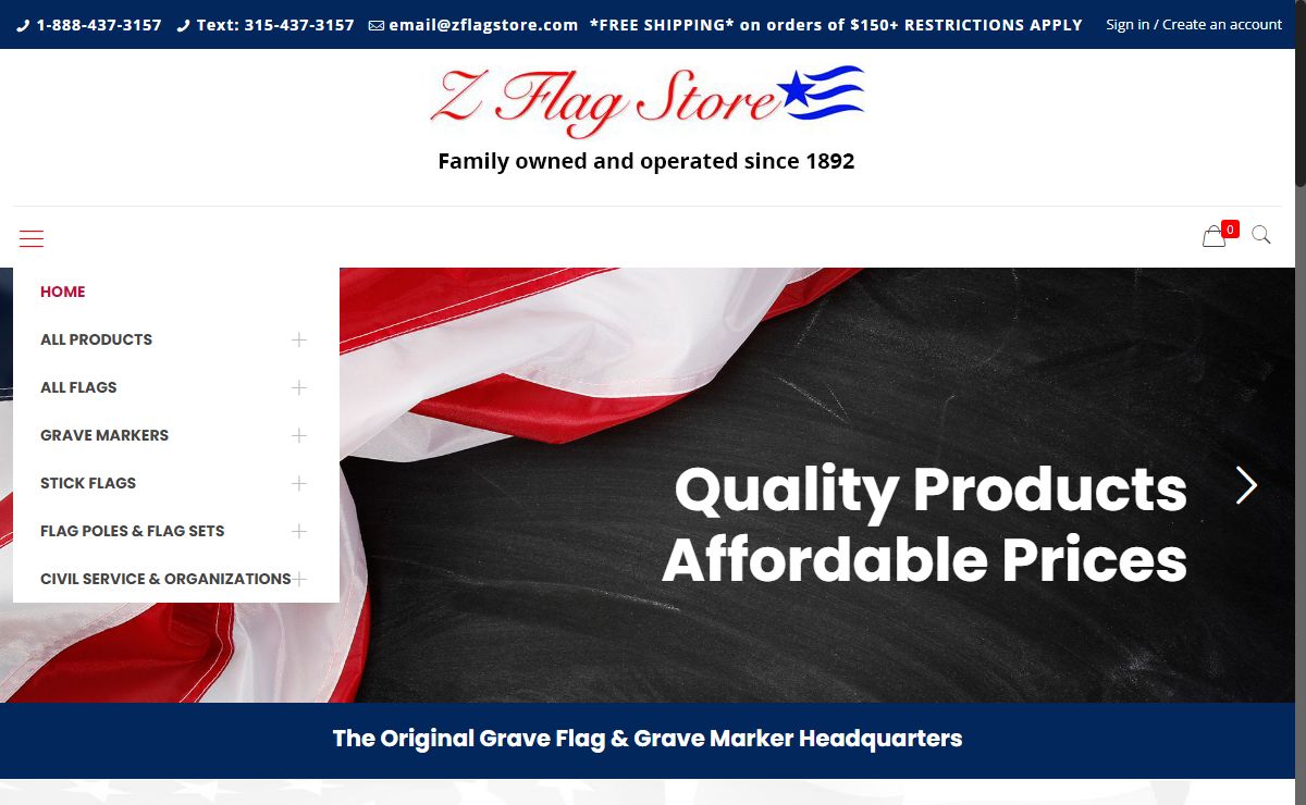 Customized Grave Markers & Flags in Syracuse, NY | Z Flag Store