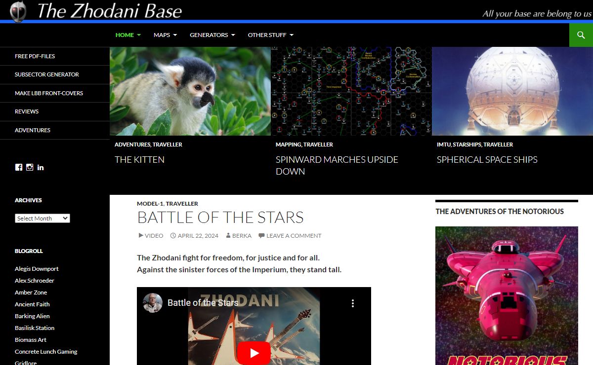 The Zhodani Base | Traveller RPG Blog | All your base are belong to us