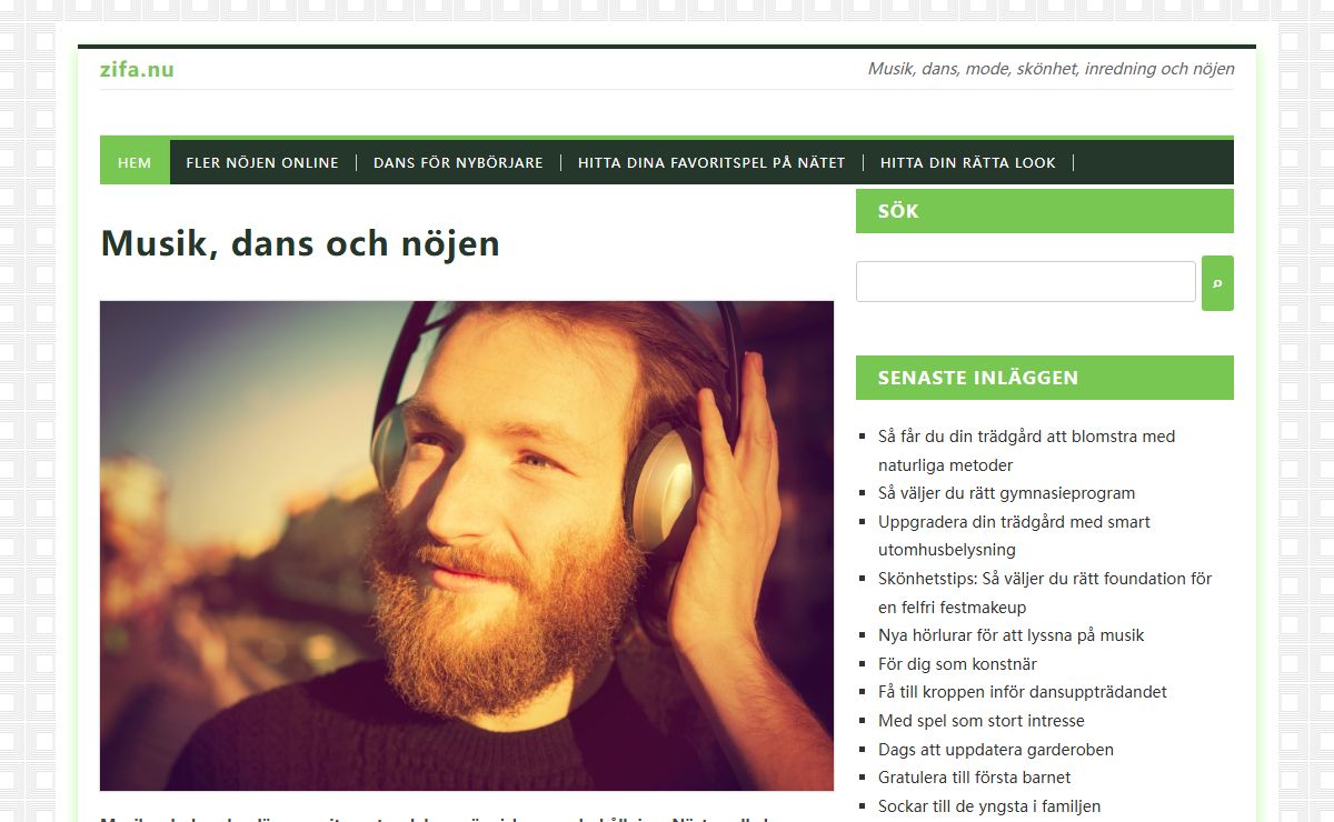 zifa.nu – Musik, dans, mode, skönhet, inredning och nöjen
