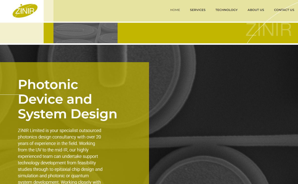 ZiNIR - Photonic Device and System Design Consultancy - Zinir - photonic device design consultancy