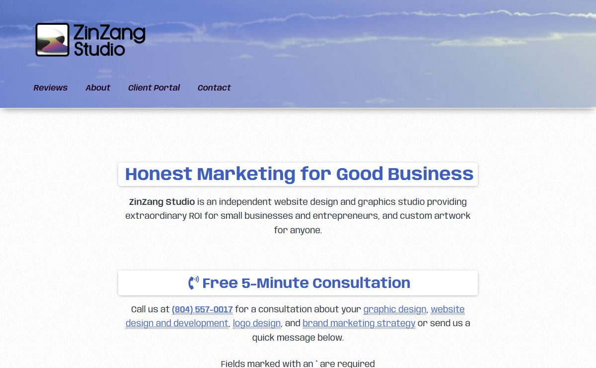 ZinZang Studio – Website Design and Graphics – Toano, Virginia