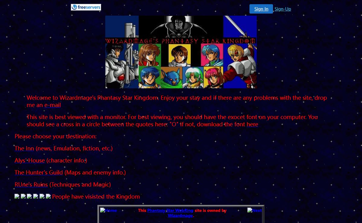 Wizardmage's Phantasy Star Kingdom