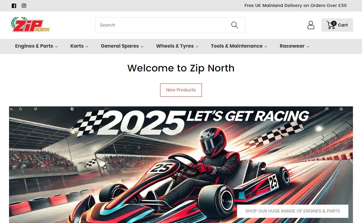 Zip North Kart Components & Racewear