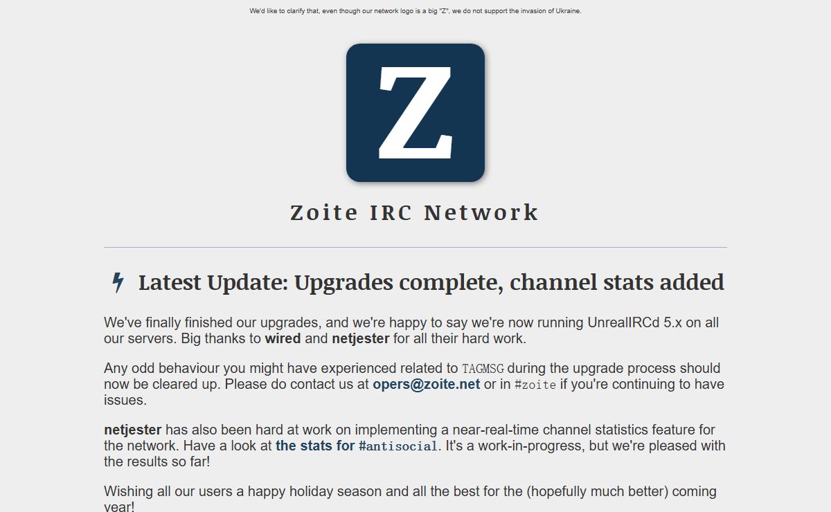 Zoite IRC Network